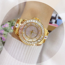 Relojes de diamantes de lujo para mujer, pulsera de acero inoxidable, elegante, dorado, Bayan Kol Saati 2018, 2019 2024 - compra barato