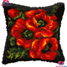 DIY Handmade Pillowcase Set Latch Hook Kits flower Embroidery 3d Printed Pillowcase Crochet Hook kits Unfinished Kits Home decor 2024 - buy cheap