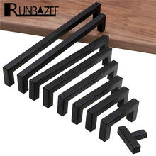 Runbase-puxador de gaveta para armário e guarda-roupas, material em aço inoxidável, preto 2024 - compre barato