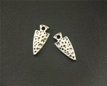 8pcs  Silver Color Hammered Triangle Drop Charm Fit Bracelets Necklance DIY Metal Jewelry Making 7x18mm A1556 2024 - buy cheap