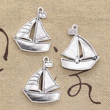 10pcs Charms Ship Boat Sailboat 30x25mm Antique Bronze Silver Color Pendants DIY Crafts Making Findings Handmade Tibetan Jewelry 2024 - buy cheap