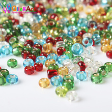 OlingArt-Cuentas de semilla de cristal multicolor, espaciador de 7 colores, pulsera de agujero redondo, collar, fabricación de joyas, 2MM, AAA, variado, 1700 Uds. 2024 - compra barato