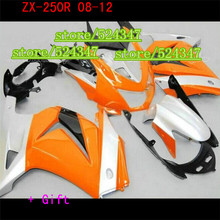 Carenagens completas de laranja para kawasaki ex250r/ninja, para modelos 250 2008 2009 2010 2011 08-12, em abs 2024 - compre barato