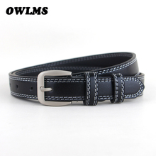 HOT Casual Belt jeans Decorative Simple strap Belts Leather Fashion brown Women Trousers Black waist blue pin buckle students 2024 - buy cheap