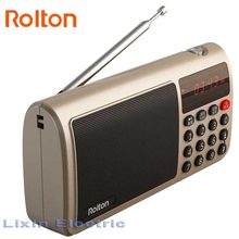 Rolton T50-Radio FM portátil de banda mundial, Radio FM/AM/SW, altavoz Mp3, reproductor de música WAV, tarjeta TF y linterna para PC y iPod 2024 - compra barato