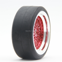 4pcs 1/10 RC Soft Rubber Touring Tire Tyre Wheel Rim Y12CR(Chrome+Painting Red) 3/6/9mm Offset for 1:10 Touring Car 10041+21005 2024 - buy cheap
