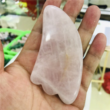 Натуральный розовый кварцевый кристалл Массажная палочка скраппинг мощное Исцеление 2024 - купить недорого