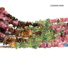 LUOMAN XIARI-Cuentas irregulares de turmalina Natural para pulsera, collar, Material de 5-8mm, hilo de 15'' 2024 - compra barato