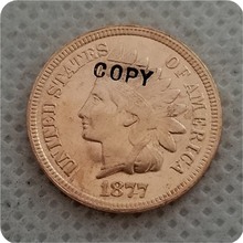 Eua 1877 cabeça indiana cópia moeda 2024 - compre barato