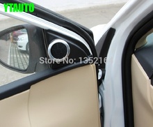 Auto interior speaker ring, speaker trim sticker for toyota corolla 2014 2015,ABS chrome,car styling 2024 - buy cheap