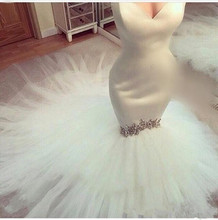 New Arrival 2020 Sweetheart Strapless Vestido De Novia Custom made Crystal Beaded Custom made Mermaid Wedding Dresses 2024 - buy cheap
