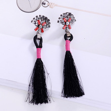 LUBOV-pendientes largos de borla de 10 colores para mujer, aretes de fiesta de Navidad para boda, regalo de novia, joyería nueva 2024 - compra barato