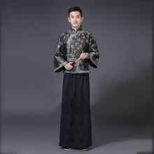 Китайская древняя Династия Цин одежда Национальный мужской костюм Cheongsam Tang костюм традиционный Восточный мужской костюм Hanfu vestido 2024 - купить недорого