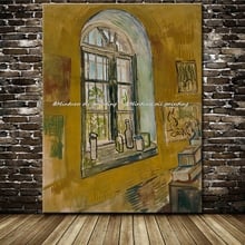 Mintura Hand Painted Vincent Van Gogh Painting St Remy Nursing Home Window Oil Paintings On Canvas Wall Pictures Home Decoration 2024 - buy cheap