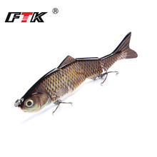 FTK 1pc 4 Segments 36g Fishing Bass Lure Crankbait Swimbait Sinking Wobblers Multi Jointed with Treble Hook Fishing Tackle Isca 2024 - buy cheap