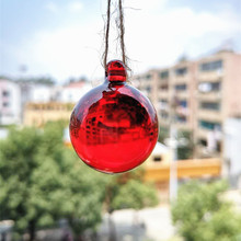 Bolas Mágicas de cristal rojo de 30mm, colgantes de araña de cristal, decoración de gotas colgantes para árbol de Navidad 2024 - compra barato