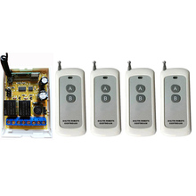 DC12V DC24V 2CH 500 m Long Range RF Interruptor do Relé de Controle Remoto Sem Fio Sistema de Segurança da porta da garagem do motor tubular estores/lâmpada