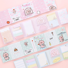 Lovely Cute Pig Party 6 Folding Memo Pad N Times Sticky Notes Memo Notepad Bookmark Gift Stationery 2024 - buy cheap