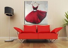 Hand painted canvas oil paintings elegant dress picture wall Art for home decoration Europe oil painting no frame customized 2024 - buy cheap