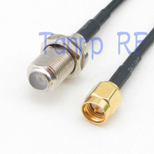 50CM Pigtail coaxial jumper cable RG174 extension cord 20in F female jack to SMA male plug RF connector adapter 2024 - buy cheap