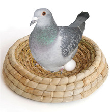 Pure natural grass nest Straw Bird Cages House Nests pigeon Parrot Hamster Small Animal's Cage hand made Birds Breeding Nest 1PC 2024 - buy cheap