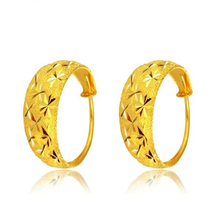 Earrings Hoop for Women Dubai Gold Color Earing Wedding Party Jewelry Accessories Bijoux Brincos Femme Gifts 2024 - buy cheap