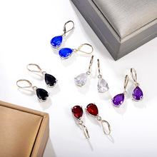 New Design Mosaic CZ Water Drop Crystal Drop Earrings for Women Girls Fashion Charm Pendant earrings Ear Jewelry 2024 - buy cheap
