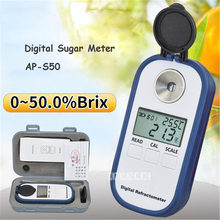 AP-S50 Display Digital Medidor de Alta Precisão De Medição De Açúcar Ferramentas Açúcar Refratômetro Doçura de Frutas Tester 0-50.0% 5S 0.5mL 2024 - compre barato