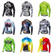 Weimostar-Jersey de Ciclismo de manga larga para hombre, ropa de bicicleta de montaña con estampado de Calavera, chaqueta de poliéster, 100% otoño 2024 - compra barato