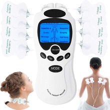 Máquina de acupuntura elétrica dezenas, terapia digital, massagem no pescoço, costas, estimulador de pulso, eletrônico para cuidados com o corpo cheio 2024 - compre barato