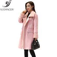 winter New Plus Size Fashion Women warm Plush lapel long coats Slim Deerskin coat Thick leather jacket Cotton coat woman Ljj0243 2024 - buy cheap