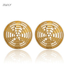 Fani Brand Vintage Gold Stud Earrings for Women Party Wedding Gold Color Statement Earrings Fashion Jewelry Wholesale 2024 - buy cheap