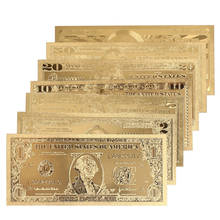 Античные Позолоченные банкноты, 1, 2, 5, 10, 20, 50, 100 долларов 2024 - купить недорого