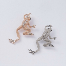 Frogs Brooches For Women Animal Accessories Cute Enamel Pins Rhinestone Two Colors Vintage Fashion Men Jewelry Gifts Pin Karl 2024 - buy cheap