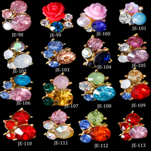 Lote de 10 Uds. De diamantes de imitación de princesa 16 en 3D para decoración de uñas, flores secas, accesorios para Nail art, abalorios de manicura retro 2024 - compra barato