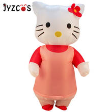Надувной костюм для женщин и мужчин JYZCOS, костюм для косплея в стиле аниме «Hello Cat Kitty», костюм для Хэллоуина, костюм для взрослых 2024 - купить недорого