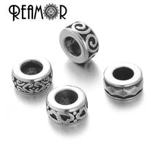 REAMOR Never Fade 316l Stainless Steel Metal Beads Totem Heart European Charm Spacer Beads For Bracelet DIY Jewelry Making 2024 - buy cheap