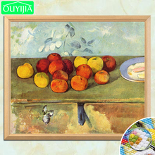 Paul Cezanne Famous Painting "Apple and biscuits" 5D DIY Diamond Painting Full Square Diamond Embroidery Rhinestones Mosaic Pic 2024 - buy cheap