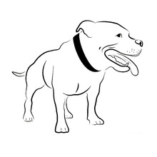 Pegatina de vinilo con forma de perro para decoración de coche, calcomanía bonita de 17x14,5 CM, con diseño de toro Terrier, en color negro y plateado, S1-0944 2024 - compra barato