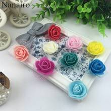 100pcs/lot Mini PE Foam With Silk Rose Flower Head Artificial Rose Flowers Handmade DIY Wedding Home Decoration  Party Supplies 2024 - buy cheap
