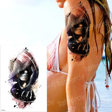Tatuaje temporal mangas del brazo cráneo tatuaje falso adhesivo de tatuaje sexy manga de tatuaje mujeres tatuaje impermeable tatuaje de larga duración hombres 2024 - compra barato