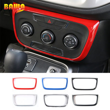 BAWA Interior Mouldings ABS Air Conditioner Control Switch Panel Decoration Cover for Jeep Compass 2017 UP Car Interior Stickers 2024 - buy cheap