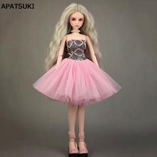 Vestido de balé rosa para 40-50cm xinyi, roupas para boneca 1/4 bjd, acessórios de bonecas 2024 - compre barato