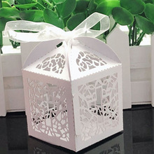 50pcs Cross Jesus Christian Cross Laser Cut Candy Boxes With Ribbon Wedding Favor Bags Sweet Box Baby Shower Party Decoration 2024 - buy cheap