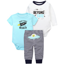 3pcs Baby Short Sleeve Long Sleeve Pants onesies Newborn clothes suit baby underwear suit baby climbing clothing Romper rocket 2024 - buy cheap