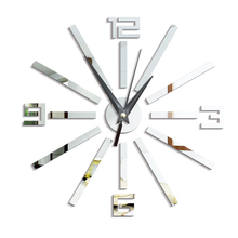 2018 hot sale wall clock watch clocks Modern Antique Style home decoration 3d diy acrylic mirror stickers Quartz Living 60031 2024 - buy cheap