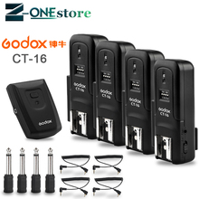 New Godox CT-16 16 Channels Wireless Radio Flash Trigger Transmitter + Receiver Set for Canon Nikon Pentax Studio Flash 2024 - buy cheap