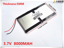 Free shipping 5076162 3.7V 8000mAh Li-ion battery for PIPO M9 RK3188 Quad Core, M9,M99pro, M9Pro 3G Tablet PC 5.0*76*162mm 2024 - buy cheap