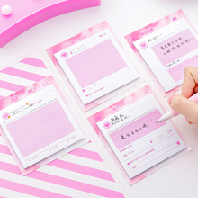 1pcs Cute Kawaii Pink Self-adhesive Sticky Note Notepads  Notebook Stationery Memo Pad Writing Pads Paper Stickers School Supply 2024 - buy cheap