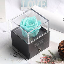Роза, сохраненный цветок для ювелирной коробки, свадебный сувенир, подарок на день Святого Валентина, День Святого Валентина, День рождения, красивый подарок для матери 2024 - купить недорого